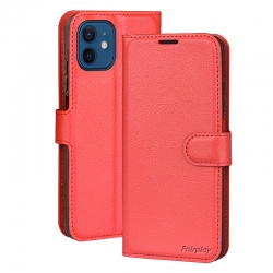 Etui Rouge pour Xiaomi 12 5G avec porte-cartes intégré photo 1