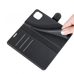 Etui Noir pour Redmi Note 10S avec porte-cartes intégré photo 6
