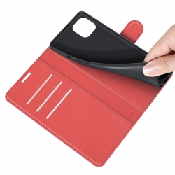 Etui Rouge pour Redmi Note 11 4G/11S avec porte-cartes intégré photo 6