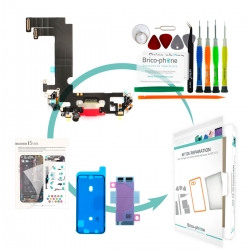 Kit de réparation avec connecteur de charge Lightning pour iPhone 12 Mini Product Red photo 1