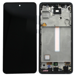 Kit de réparation avec bloc écran pré-monté sur châssis pour Samsung Galaxy A52 & A52 (5G) Noir photo 2