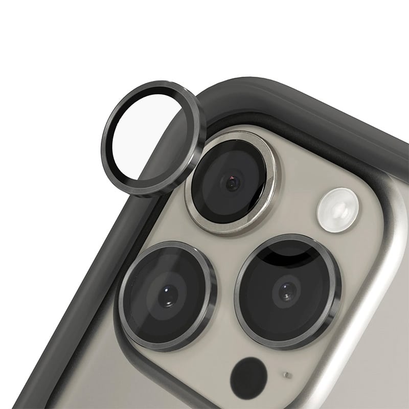 Protection lentille caméra RHINOSHIELD pour iPhone 15 Pro et iPhone 15 Pro Max Noir Obscure photo 1