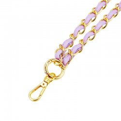 Tour de cou Cuir Violet Longueur 120 cm photo 4