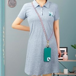 Tour de cou Cuir Violet Longueur 120 cm photo 5