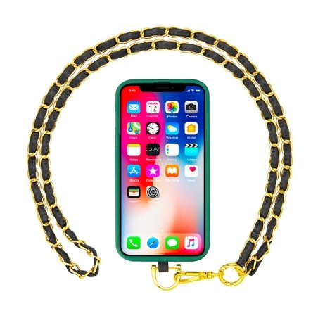 Tour de cou Cuir Noir Longueur 120 cm photo 2