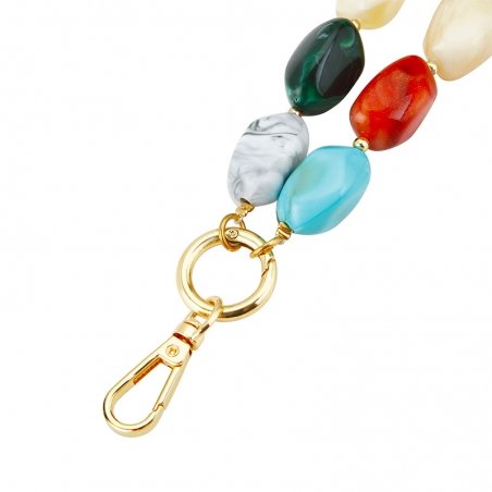 Tour de cou Bijoux Pierres colorées Longueur 120 cm photo 2