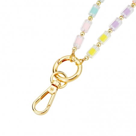 Tour de cou Bijoux Perles colorées Longueur 120 cm photo 2