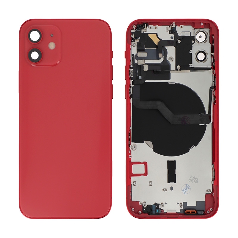 Châssis complet sans connecteur de charge pour iPhone 12 Rouge photo 1