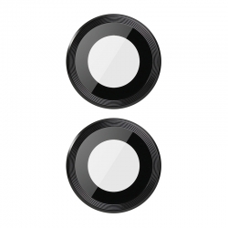 Verre trempé 3D Noir pour lentille de caméra iPhone 11, iPhone 12, iPhone 12 Mini photo 1