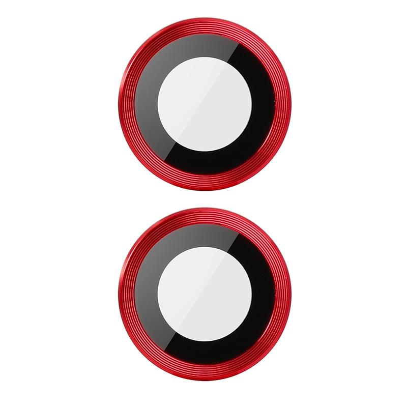 Verre trempé 3D Rouge pour lentille de caméra iPhone 11, iPhone 12, iPhone 12 Mini photo 1