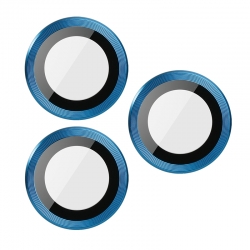 Verre trempé 3D Bleu pour lentille de caméra iPhone 12 Pro Max photo 1