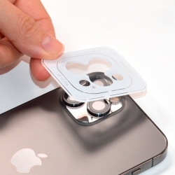 Verre trempé 3D Silver pour lentille de caméra iPhone 13 Pro, iPhone 13 Pro Max photo 5