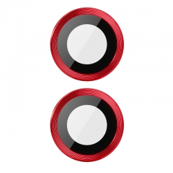 Verre trempé 3D Rouge pour lentille de caméra iPhone 13, iPhone 13 Mini photo 1