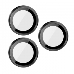 Verre trempé 3D Noir Sidéral pour lentille de caméra iPhone 14 Pro, iPhone 14 Pro Max photo 1