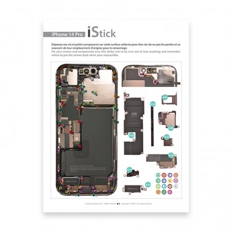 Patron adhésif d'aide au montage pas à pas pour iPhone 14 Pro_photo2