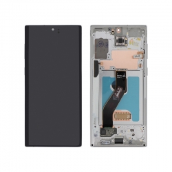 Bloc écran Argent reconditionné avec châssis pour Samsung Note 10 (N970F) photo 1