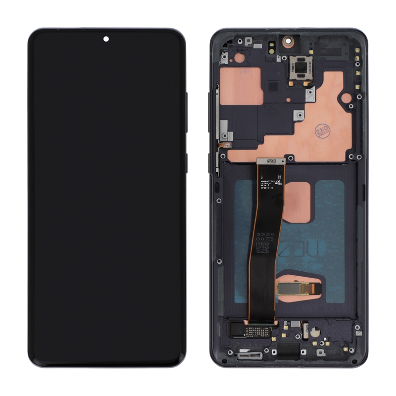 Bloc écran Dynamic AMOLED 2X pré-monté sur châssis pour Samsung Galaxy S20 Ultra (4G et 5G) Noir Cosmos - Reconditionné_photo1