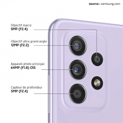 Objectif caméra arrière principal 64Mpx pour Samsung Galaxy A52, A52 5G, A52s 5G, A72_photo2