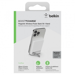 Batterie externe BELKIN MagSafe 5 000mAh avec support - Blanc photo 6