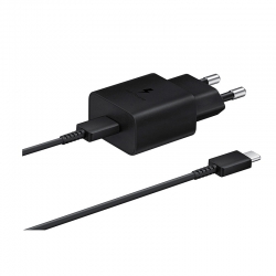Chargeur Secteur USB-C 15W SAMSUNG avec câble - Noir photo 1