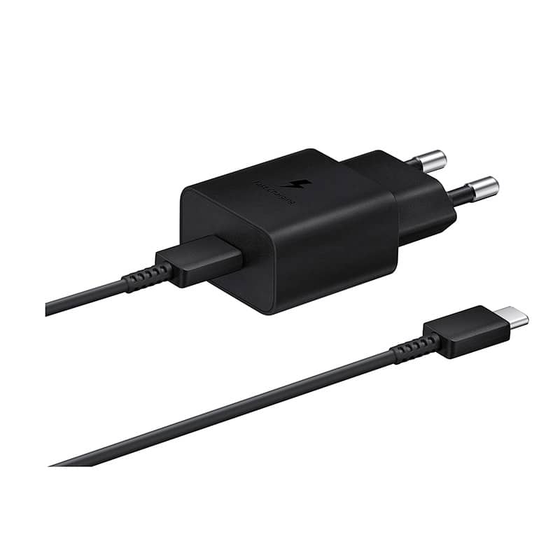 Chargeur Secteur USB-C 15W SAMSUNG avec câble - Noir photo 1