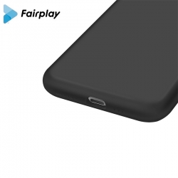 Housse silicone Noire pour iPhone 14 Plus avec intérieur microfibres photo 4