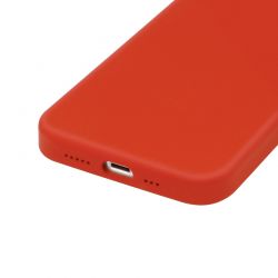 Housse silicone Rouge pour iPhone 13 avec intérieur microfibres