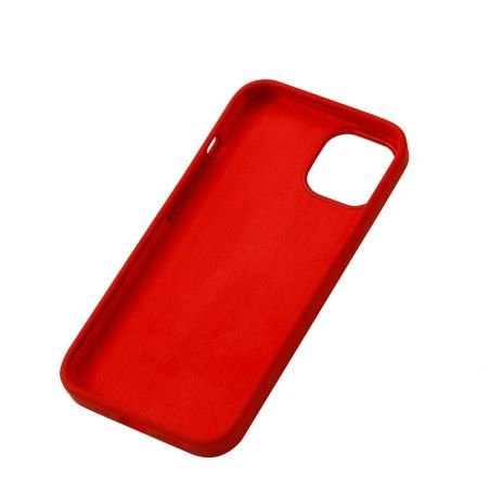 Housse silicone Rouge de Mars pour iPhone 14 Pro avec intérieur microfibres