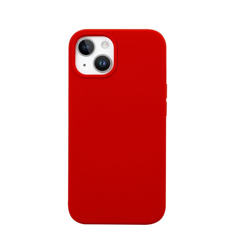 Housse silicone Rouge de Mars pour iPhone 14 Pro avec intérieur microfibres