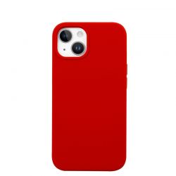 Housse silicone Rouge de Mars pour iPhone 14 Plus avec intérieur microfibres