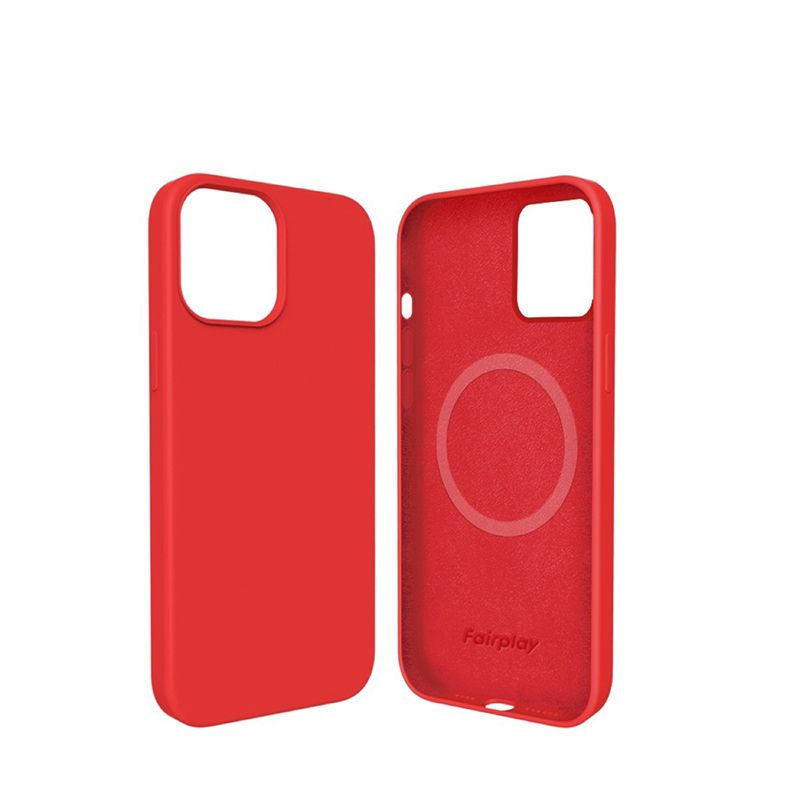 Coque silicone MagSafe Rouge pour iPhone 12 Mini