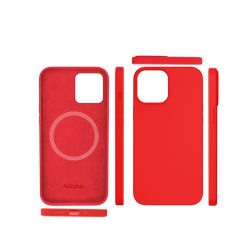 Coque silicone MagSafe Rouge pour iPhone 12 Mini