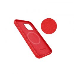 Coque silicone MagSafe Rouge pour iPhone 12 et 12 Pro