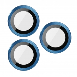 Verre trempé 3D Bleu pour lentille de caméra iPhone 15 Pro, iPhone 15 Pro photo 1