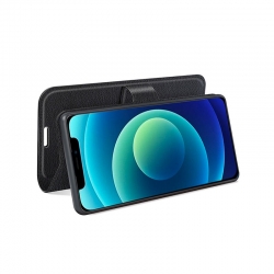Housse à clapet Noire pour Samsung Galaxy S24+ avec porte-cartes intégré photo 5