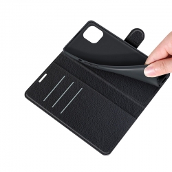 Housse à clapet Noire pour Samsung Galaxy S24+ avec porte-cartes intégré photo 6