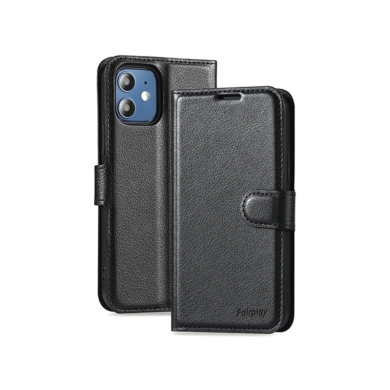 Housse à clapet Noire pour Samsung Galaxy S24 Ultra avec porte-cartes intégré photo 1