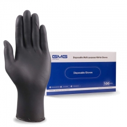 Boîte de 100 gants en silicone noir - Taille M photo 4