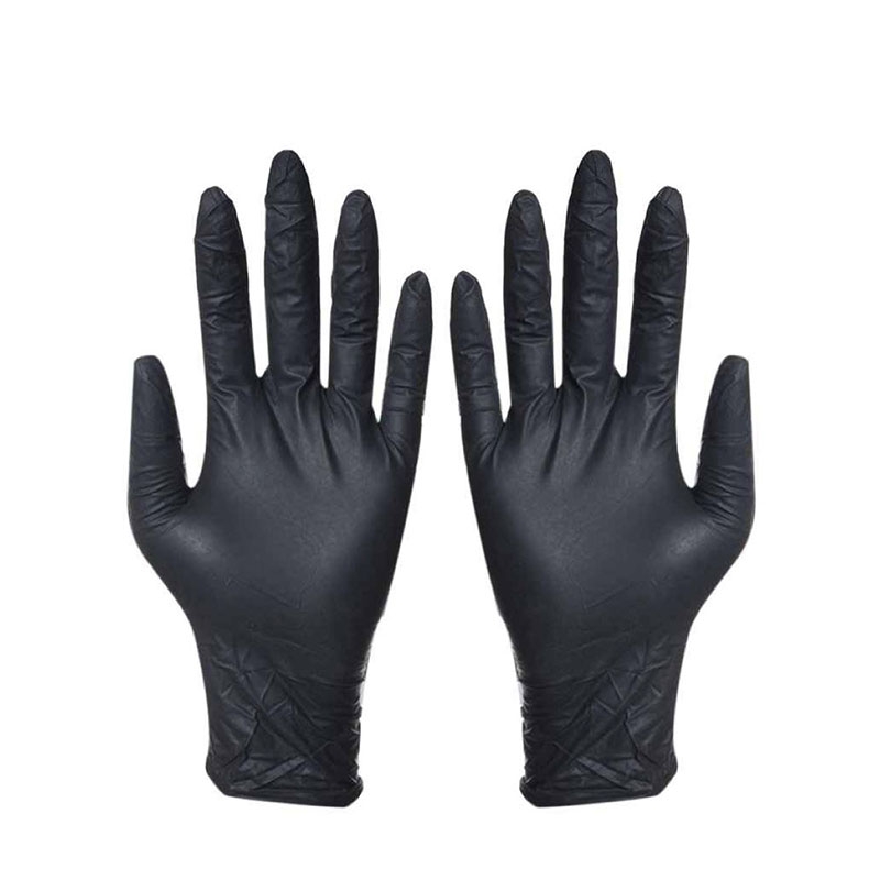 Boîte de 100 gants en silicone noir - Taille XL photo 1