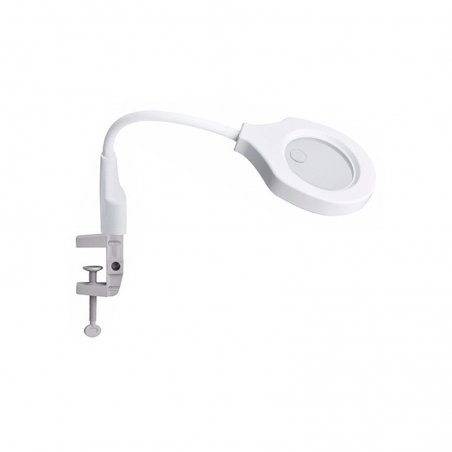 Lampe avec loupe intégrée - Blanc photo 2