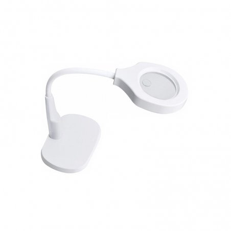 Lampe avec loupe intégrée - Blanc photo 3