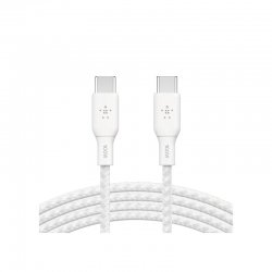Câble blanc USB-C vers USB-C 100W tressé 2m BELKIN photo 3