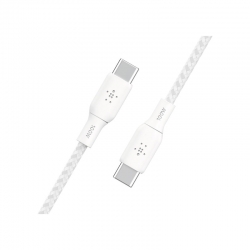 Câble blanc USB-C vers USB-C 100W tressé 2m BELKIN photo 4
