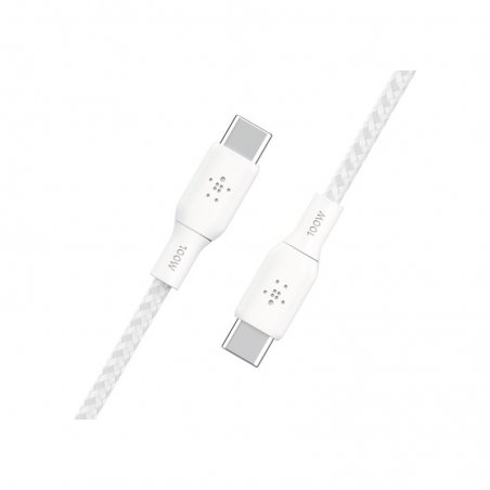 Câble blanc USB-C vers USB-C 100W tressé 2m BELKIN photo 4