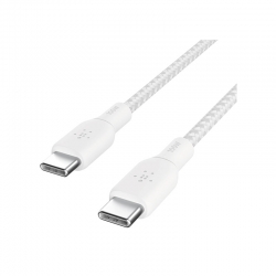 Câble blanc USB-C vers USB-C 100W tressé 2m BELKIN photo 5