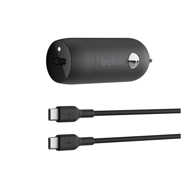 Chargeur Voiture USB-C 30 W avec câble noir USB-C 1m BELKIN photo 1