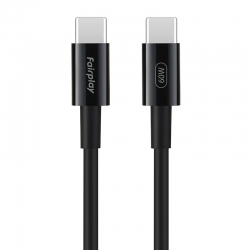 Câble de charge rapide Noir USB-C à USB-C 60W 2m photo 1