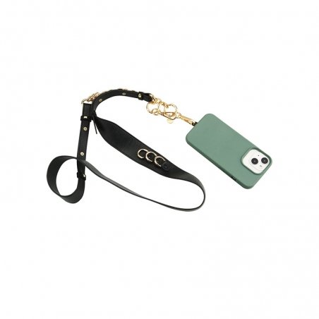 Tour de cou lanière effet cuir noir - Longueur 120cm photo 2