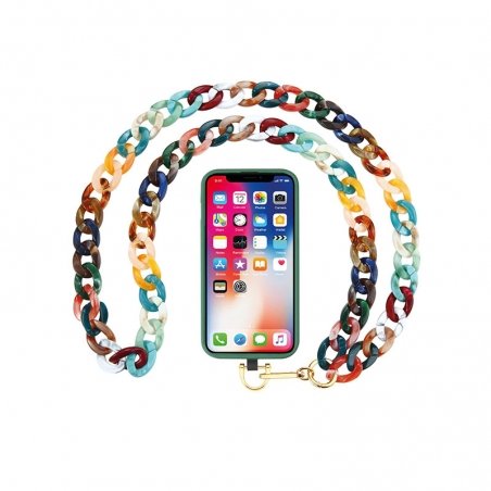 Tour de cou chaîne multicolore - Longueur 120cm photo 2