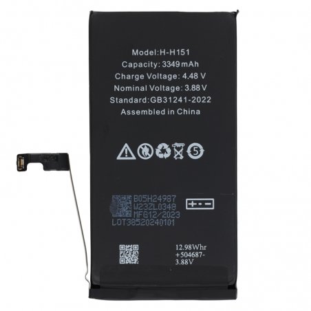 Batterie IPhone 15 OnlyTech - 3349mAh - Kit Outils Inclus - Remplacement Facile